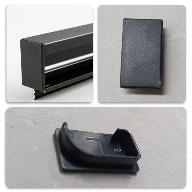Ebco Aluminium Profile Shutter Handle End Cap, EC-1935-AB, Anodised Black, L+R Set