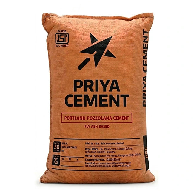 Priya PPC Cement, 50 Kg Bag